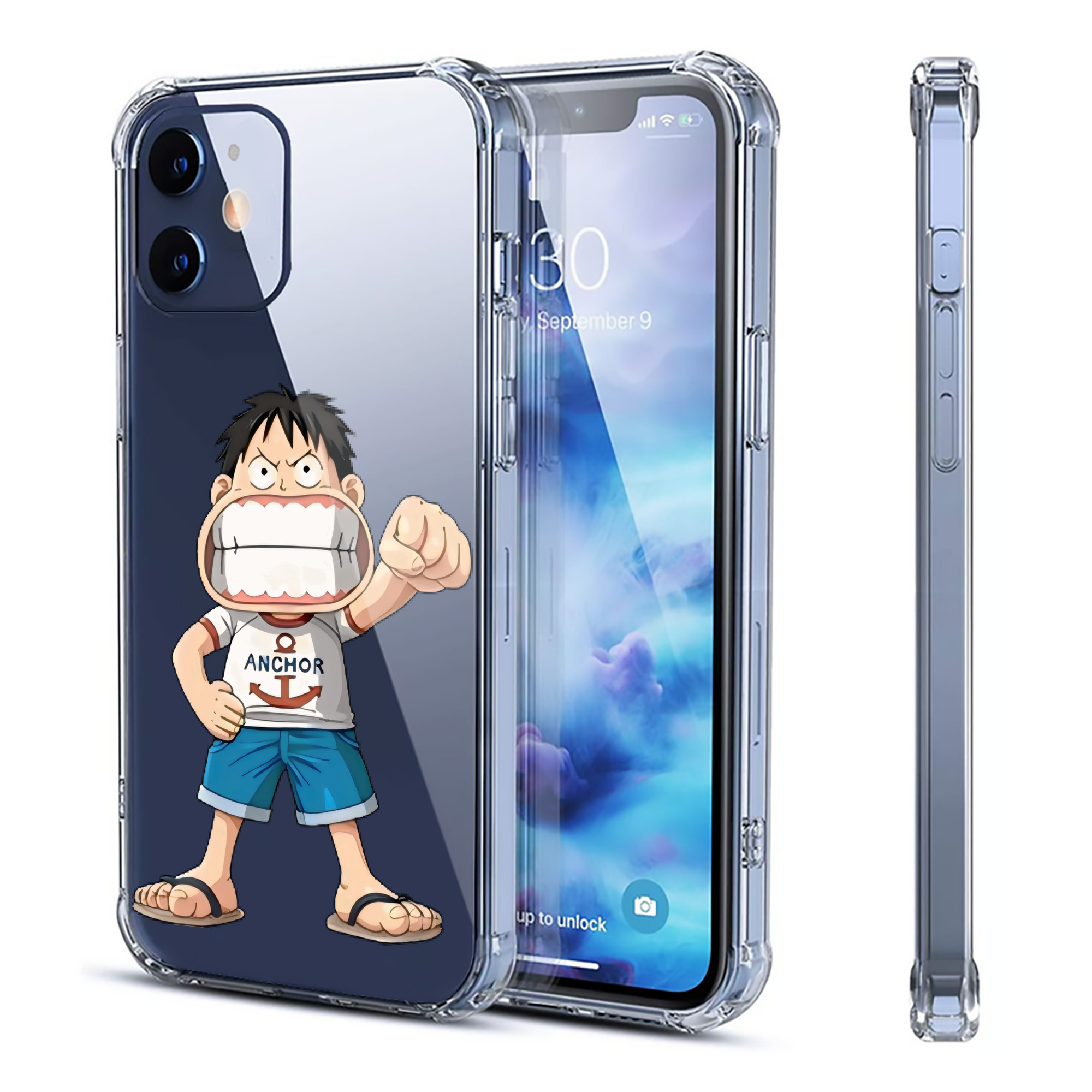 （画像用） ワンピース モンキー・D・ルフィ ONE PIECE Monkey D. Luffy 【iPhone 12シリーズ対応】透明スマホケース（クリアソフトケース）